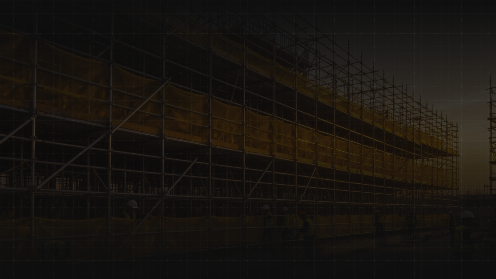 Scaffolding at dusk